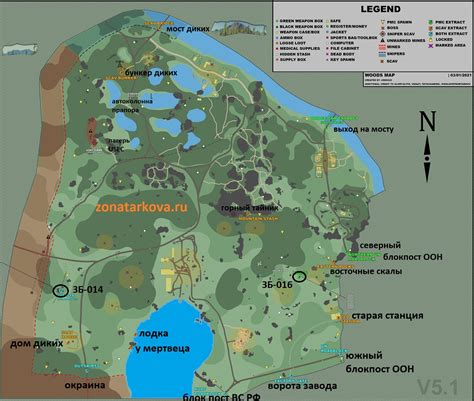 Карта лес тарков выходы
